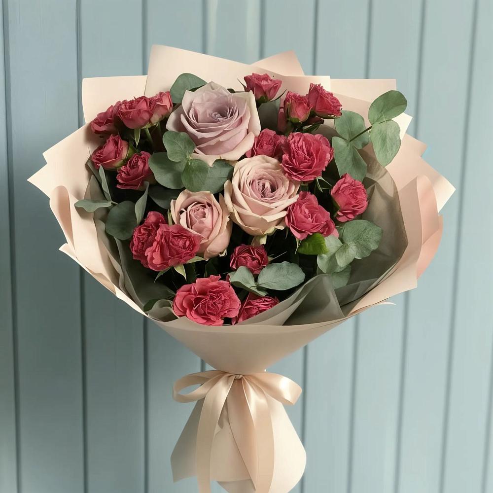 Букет цветов из: Гвоздики и Розы в Домне