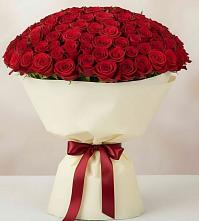 Букет 101 Красная роза Милано в Домне