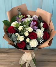 Букет цветов из:  Розы и Альстромерии в Домне