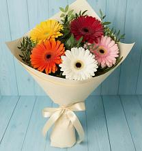 Букет цветов из:  Герберы в Домне