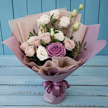 Букет цветов из:  Розы и Лизиантусы #REPLACE_PRED# Домне