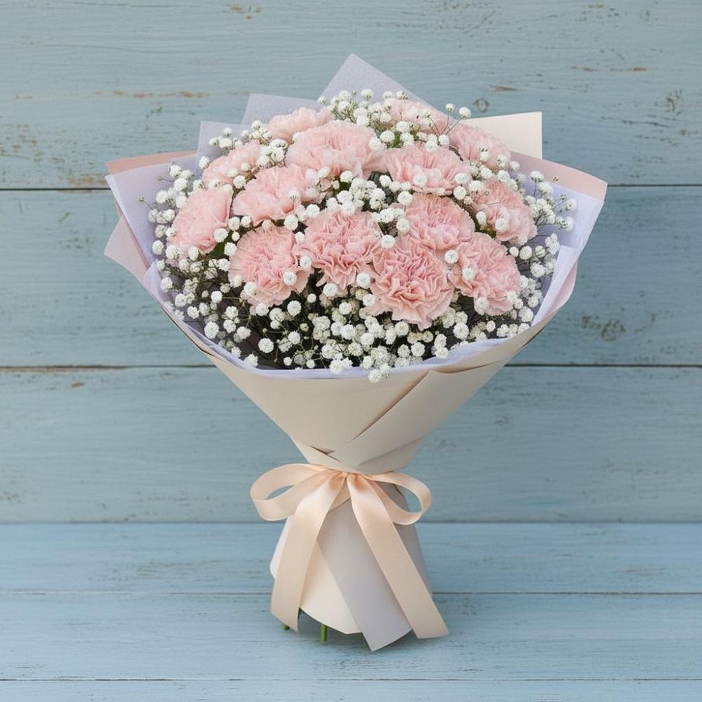 Букет цветов из: Гвоздики в Домне