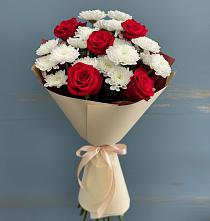 Букет цветов из:  Розы и Хризантемы в Домне