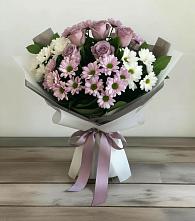 Букет цветов из:  Хризантемы и Розы в Домне