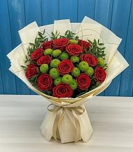 Букет цветов из:  Розы и Хризантемы в Домне