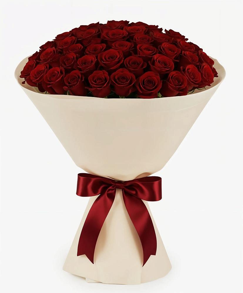 Букет 101 Бордовая роза Блэк Бакарра в Домне
